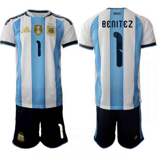Argentina 2026 FIFA World Cup Soccer Jersey White #1 BENITEZ